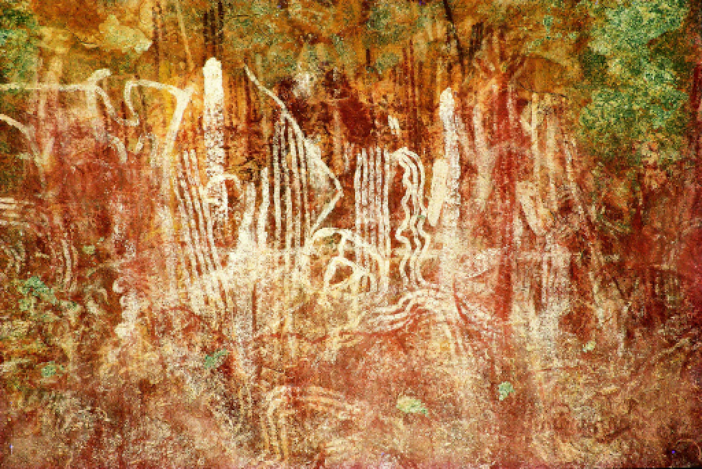 Aboriginal rock art at Walga Rock Cue