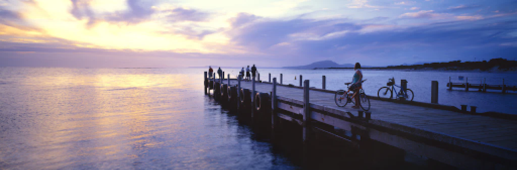 Hopetoun Jetty and Mary Ann Haven at sunset